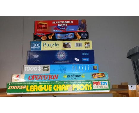 A Selection of Vintage games Including Operation &amp; Striker League Champions 