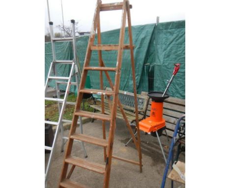 A 7 step wooden step ladder