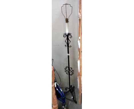 A wrought iron standard lamp. (no shade) COLLECT ONLY.