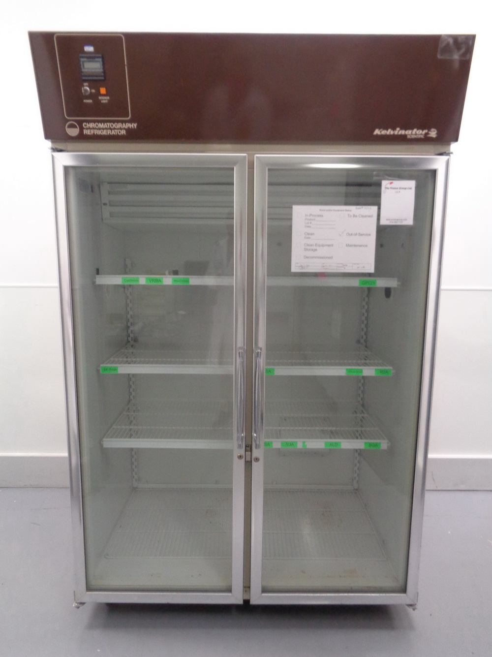 Kelvinator Scientific Double Glass Door Chromatography Refrigerator Lot 26 Kelvinator Scientific Double Glass Door Chromatography Refrigerator