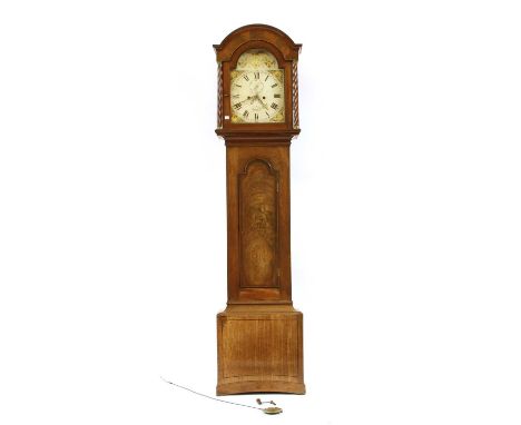 John Hodge Belstone, George III mahogany eight day longcase clock with painted arched dial, inscribed Jon Hodge Belstone, wit