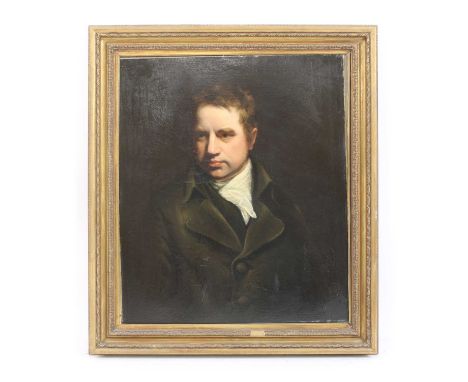 English School (19th century), Half length portrait of a gentlemanoil on canvas76cm x 63.5cm Condition report: Re-linedPossib
