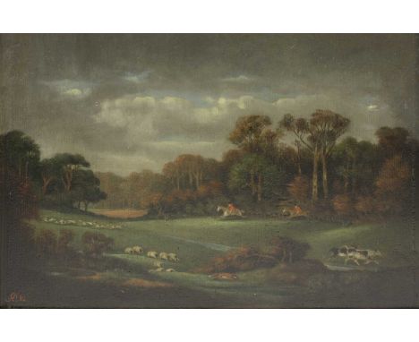 Follower of Philip ReinagleIn Full Cry, and a companiona pair, oil on panel18 x 26cm (2) Condition report: The panels appear 