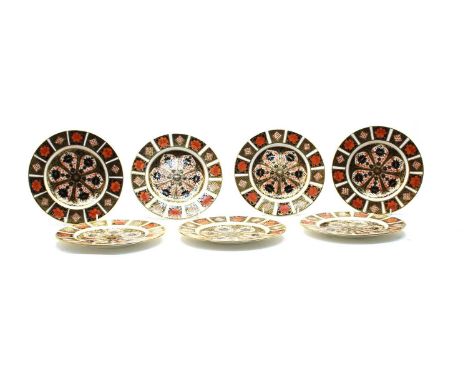 Ten Royal Crown Derby Imari cabinet plates, 21cm diameterCondition report: Good overall condition