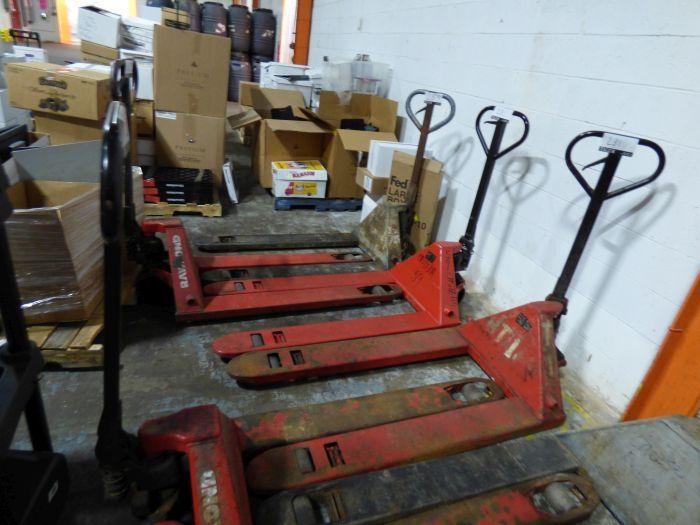 Lot Consisting of (5) Raymond Pallet Jacks