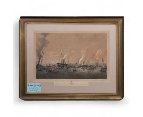 mounted with ticket for the Queen's Visit to the Clyde, framed, and under glass, along with a copy of Twelve Hundred Miles fo