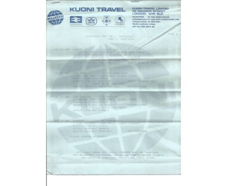 Concorde Inflight memorabilia collection in grey wallet. Given to Concorde passengers includes original ticket, dinner menu, 