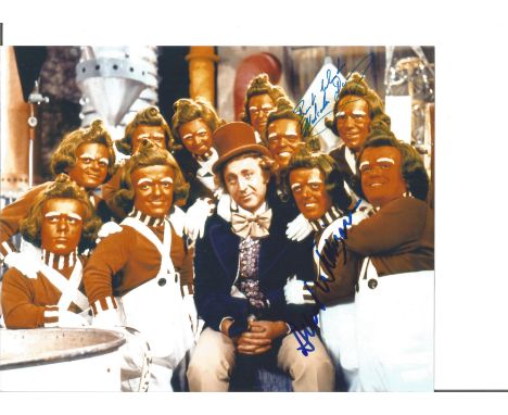 Charlie and the Chocolate Factory Oompa Loompa actors Malcolm Dixon and Albert Wilkinson signed 10 x 8 inch colour photo. Goo
