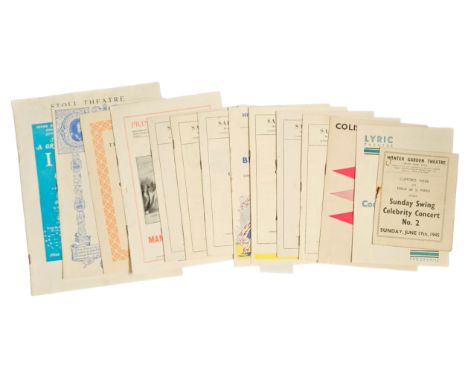 Vinateg Theatre Programme Collection. 1945 Winter Garden Theatre, 1950 Palace Theatre, 1951 Princes Theatre, 1951 Opera Seaso