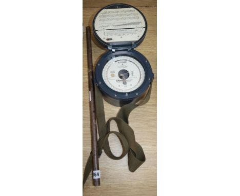 A modern combined Air Pressure/Altimeter gauge by Penwalt, Tonbridge (Wallace &amp; Tiernan) and a large thermometer