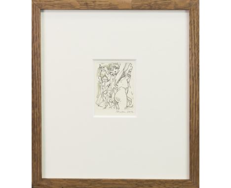 * PETER HOWSON OBE,VULGARITYink and wash on paper, signed and dated 2012 in pencil8cm x 6cmMounted, framed and under glass