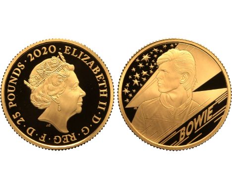 UNITED KINGDOM. Elizabeth II, 1952-2022. Gold 25 pounds, 2020. Royal Mint. Proof. The third release from the "Music Legends" 