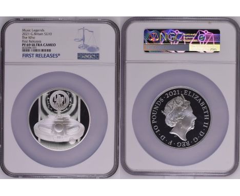 UNITED KINGDOM. Elizabeth II, 1952-2022. Silver 10 pounds, 2021. The Royal Mint. Proof. The fourth release from the "Music Le