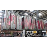 Approx (50) 22" X 46" jersey number screens with 6" numbers