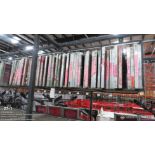 Approx (50) 22" X 46" jersey number screens with 6" numbers