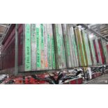 Approx (50) 22" X 46" jersey number screens with 4" numbers