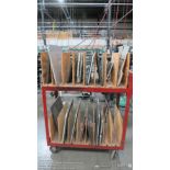 Cart of assorted Knight screen print platens