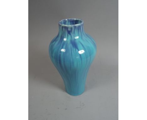 A Blue Glazed Art Pottery Vase.