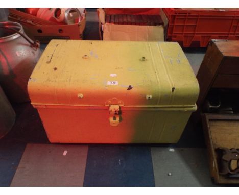 A Painted Tin Travelling Trunk. 
