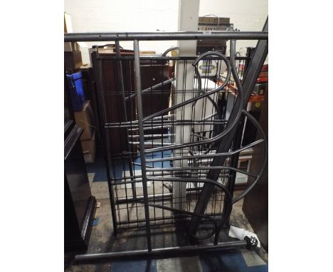 A Modern Metal Three Quarter Bed Frame.