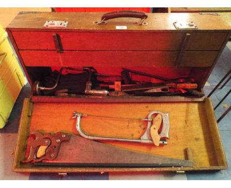 A Carpenters Tool Box Containing Carpenters Tools.