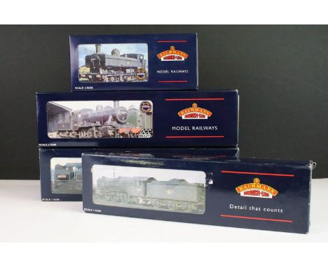 Four boxed Bachmann OO gauge locomotives to include 32-825 Ivatt Class 2MT 2-6-0 46521 BR lined green l/crest, 32-351 Standar