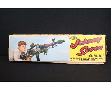 Boxed Topper Toys Johnny Seven "OMA" One Man Army Rifle with gun with 1 x Grenade, 1 x armour piercing shell, 1 x anti tank, 