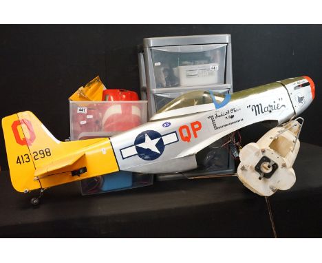 Large quantity of various plane model kit parts, accessories, model engines, batteries, spares and repairs, etc, featuring bo