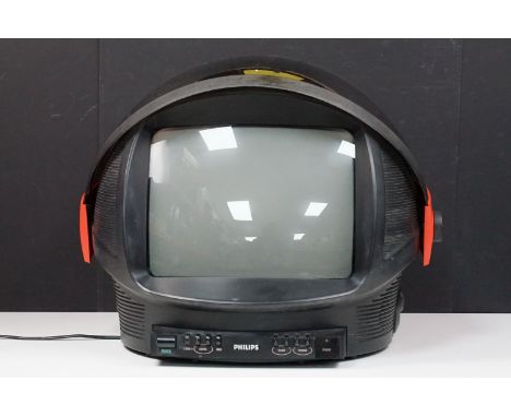 Retro Philips Limited Edition Discoverer TV / Television in the design of a space helmet with adjustable visor, in vg conditi