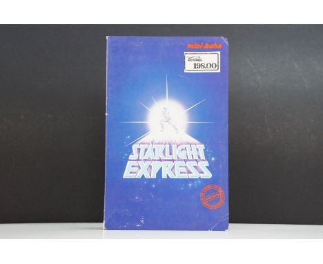 Boxed Marklin Mini Bahn Starlight Express train pack containing 2 x locomotives and controller (no track)