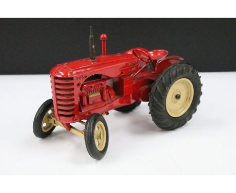 Lesney No. 745D Major Scale Series No.1 745D Massey Harris tractor in red, showing paint loss