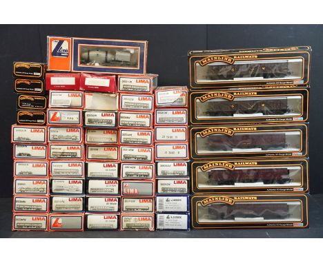 50 Boxed OO gauge items of rolling stock to include 40 x Lima, 8 x Palitoy Mainline and 2 x Dapol (two boxes)