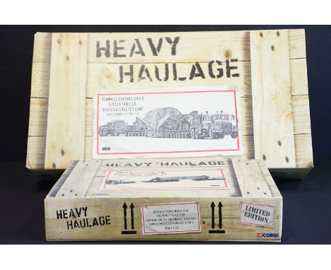 Two boxed ltd edn Corgi Heavy Haulage 1/50 diecast models to include CC12305 Scammell Contractor x 2, Girder Trailer, Bogies 