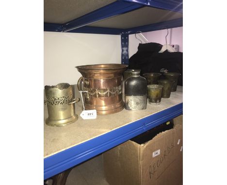 1 SHELF OF METAL WARE