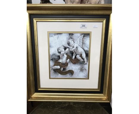 ANGEL PRINT IN DECORATIVE FRAME