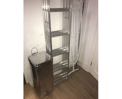 BIN, LADDER, IRONING BOARD
