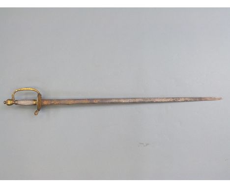 A 1796 pattern infantry officers sword marked Sollingen to blade, together with scabbard top and end, marked Prosser, London