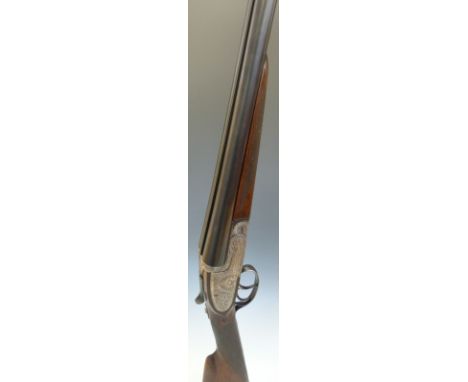 AYA No2 12 bore side by side sidelock ejector shotgun with hand detachable named and engraved locks, all over scrolling engra