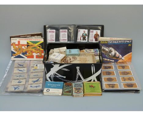 A collection of cigarette cards to include British aircraft and railway locomotives by Turf, military uniforms by Players & O