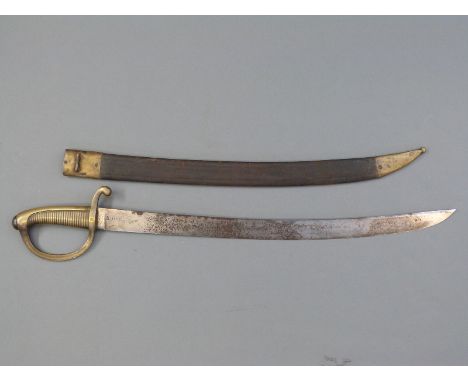 An early 19thC French style infantry (briquet) sword, marked GFBR Weyereberry, Solingen, numbered 9626 to blade, in scabbard,