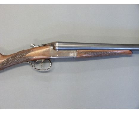 Charles Lancaster The Coronation Gun 12 bore side lock ejector shotgun with named locks engraved with a crown and scrolling b