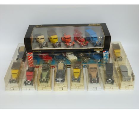 Twenty Solido Age D'Or diecast model cars including two sets, all in original boxes