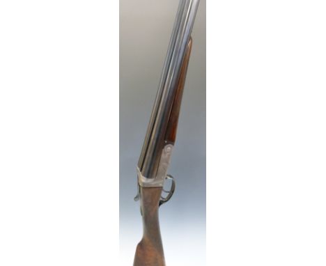 Cogswell & Harrison 12 bore side by side shotgun with chequered grip and forend, named and engraved locks, double trigger, en