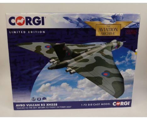 Corgi The Aviation Archive 1:72 scale diecast model Avro Vulcan B2 XH558, AA27201, in original box