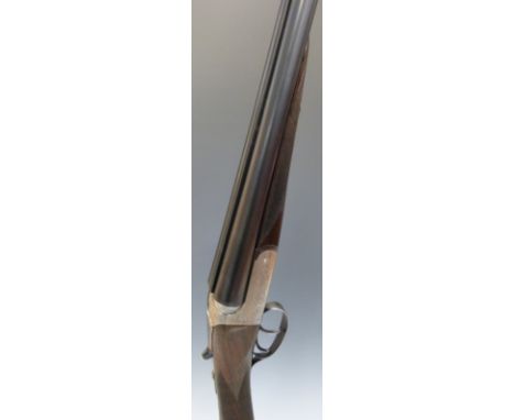 Westley Richards & Co 'The Heronshaw' 12 bore side by side ejector shotgun with named and engraved locks, chequered grip and 
