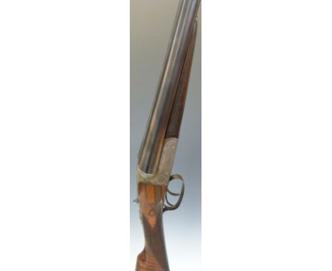 William Powell & Son 12 bore ejector shotgun with named and engraved locks, chequered grip and forend, engraved trigger guard