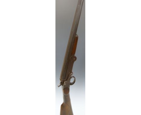 Lepco Belgian .410 hammer action folding poachers shotgun with named lock, chequered grip and forend, front sight and 26 inch