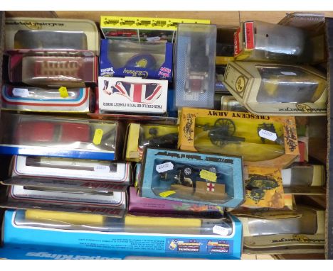 Thirty Corgi, Dinky, Matchbox, Crescent, Solido, Norev, Heljan and other diecast model vehicles, all in original boxes