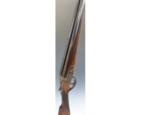William Jackman Jeffrey & Co 12 bore side by side ejector shotgun with named and engraved locks, chequered grip and forend, d