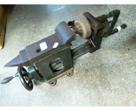 A Stewart "Handy Worker" by Cooper Stewart Engineering Ltd, London multi-tool including anvil, grinder, drill and vice